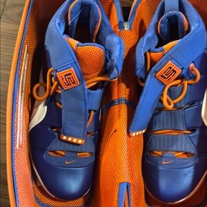 Nike Athletic Blue and Orange High-Top Shoes